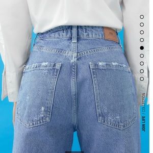 Zara Mom Ripped Jeans